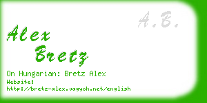 alex bretz business card